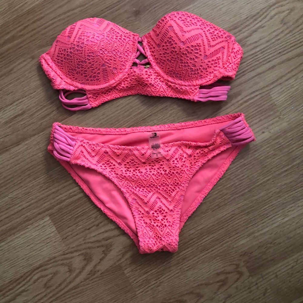 Neon pink tinibikini size small
